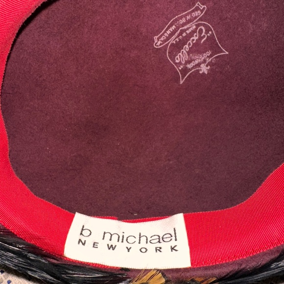 Pheasant Feather Hat / MCM High Fashion or Costume Hat of Black & Brown Feathers - Picture 8 of 14